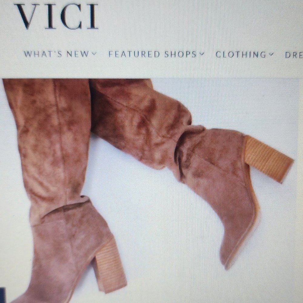 Vici Camal Suede Boots Size 9 never worn